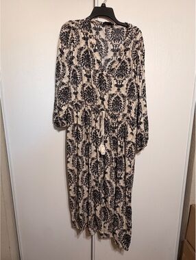 BLOOMCHIC Women's Rayon Long Sleeve Maxi Dress US Size 22-24